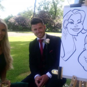 Caricatures by Tom Caricaturist Review Wedding Northumberland