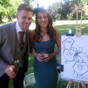 Caricatures by Tom Caricaturist Review Wedding Northumberland