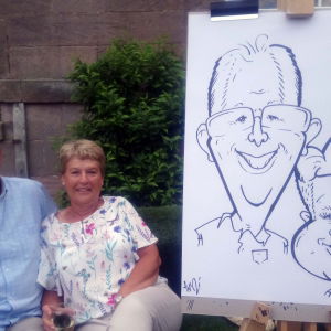 Caricatures by Tom Caricaturist Review Wedding Northumberland