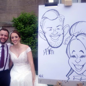 Caricatures by Tom Caricaturist Wedding Northumberland