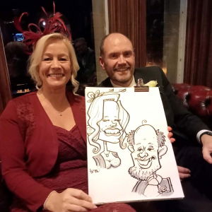 Caricatures by Tom Caricaturist Review Wedding North Yorkshire