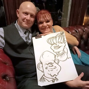 Caricatures by Tom Caricaturist Wedding North Yorkshire