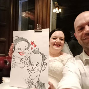 Caricatures by Tom Caricaturist Review Wedding North Yorkshire