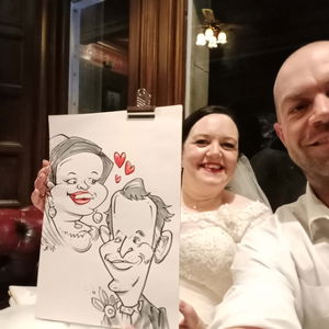 Caricatures by Tom Caricaturist Wedding North Yorkshire