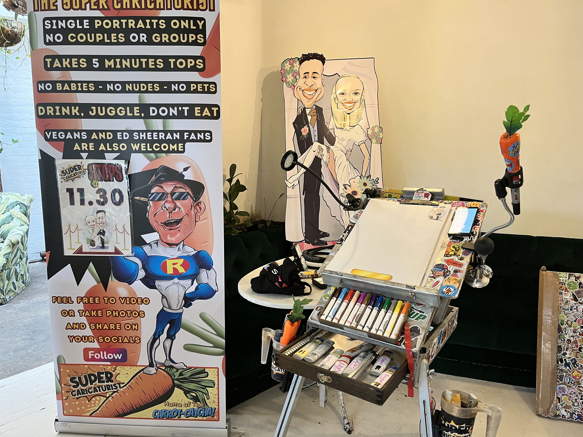 The Super Caricaturist Caricaturist Review Wedding London