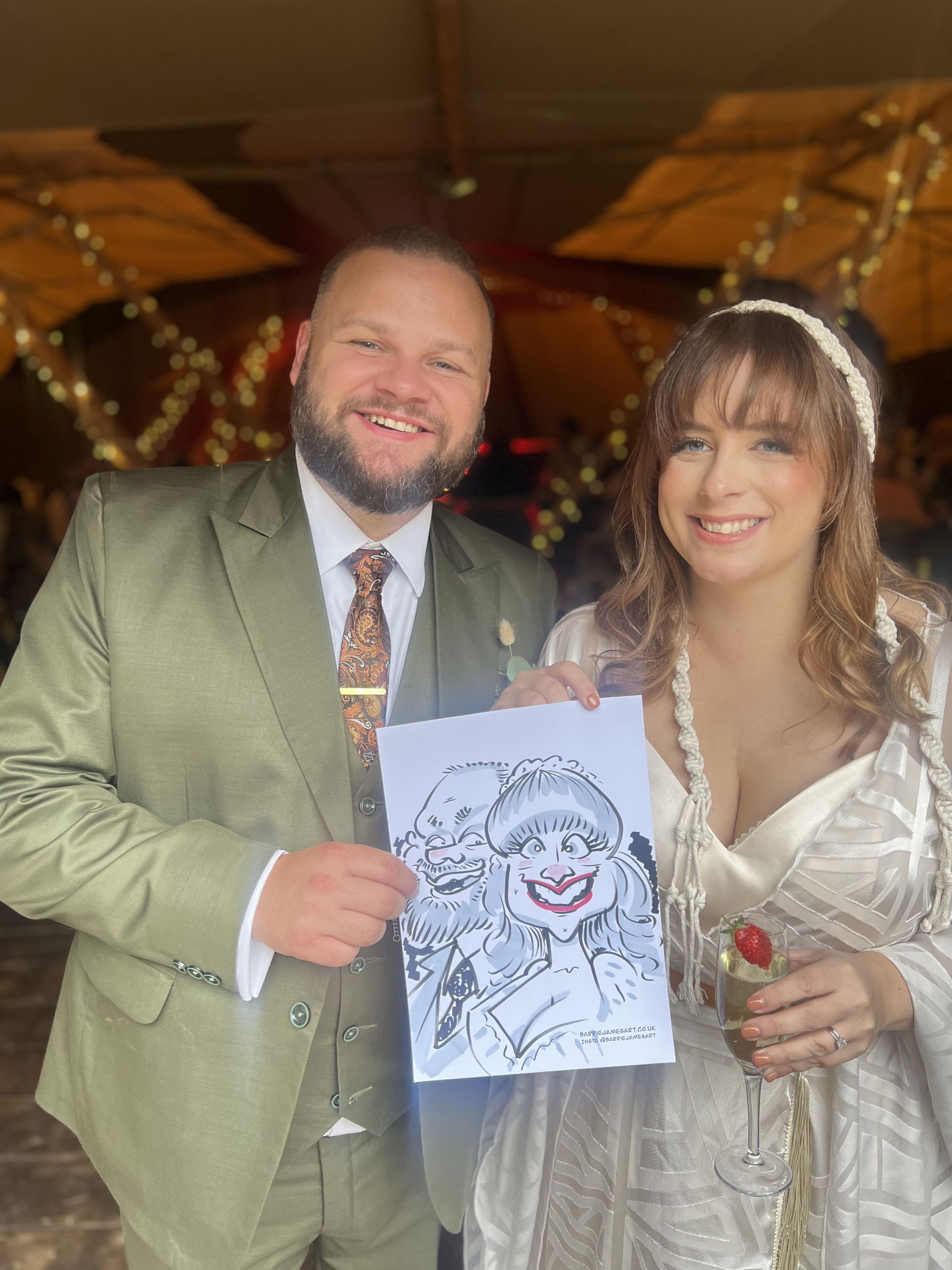 Barrie Draws Caricatures Caricaturist Review Wedding Northumberland