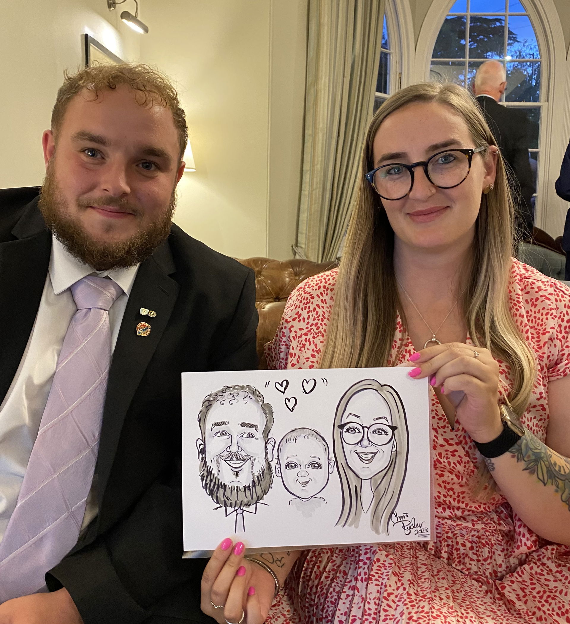 C R Caricatures Caricaturist Review Wedding Warwickshire
