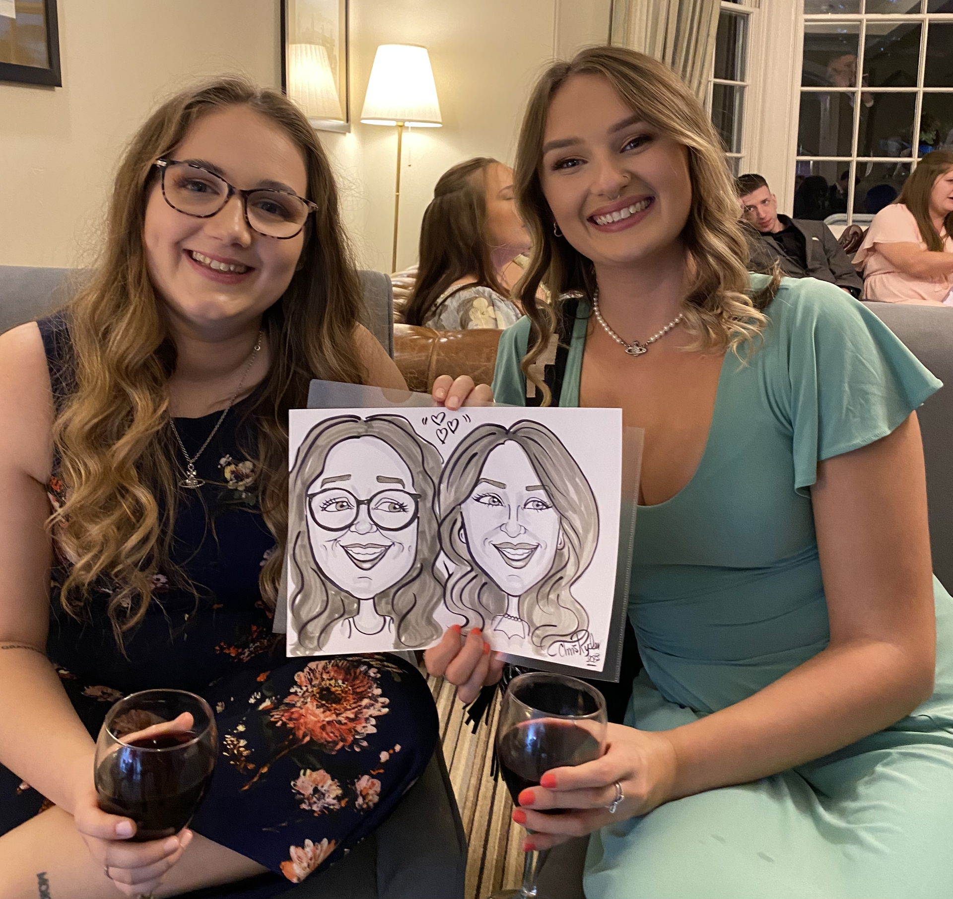 C R Caricatures Caricaturist Review Wedding Warwickshire