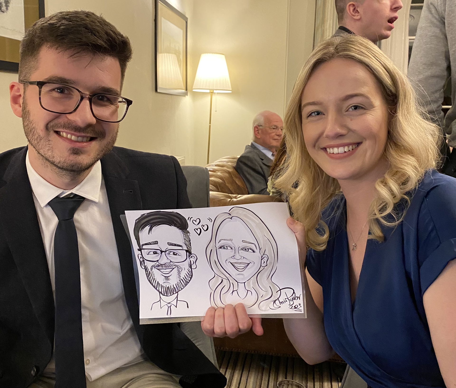 C R Caricatures Caricaturist Review Wedding Warwickshire