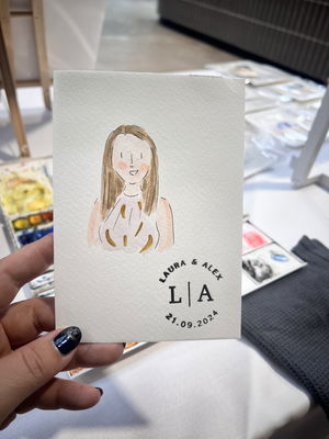 Event Whimsical Wedding Guest Illustrator Caricaturist Oxfordshire