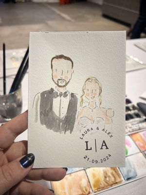 Event Whimsical Wedding Guest Illustrator Caricaturist Oxfordshire
