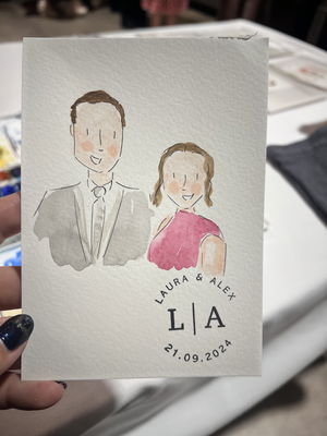 Event Whimsical Wedding Guest Illustrator Caricaturist Oxfordshire