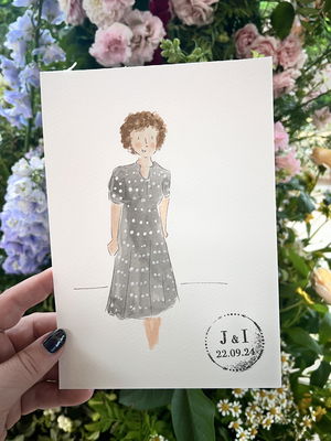 Event Whimsical Wedding Guest Illustrator Caricaturist Oxfordshire