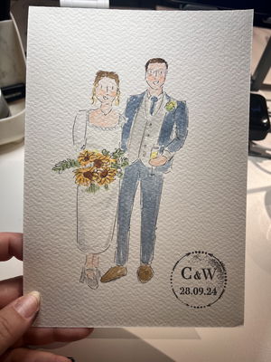 Event Whimsical Wedding Guest Illustrator Caricaturist Oxfordshire