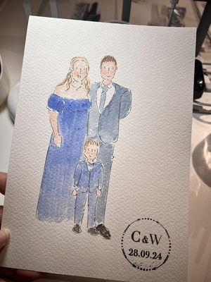 Event Whimsical Wedding Guest Illustrator Caricaturist Oxfordshire