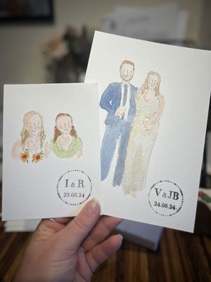 Event Whimsical Wedding Guest Illustrator Caricaturist Oxfordshire