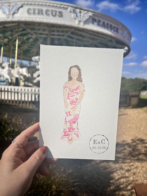 Event Whimsical Wedding Guest Illustrator Caricaturist Oxfordshire