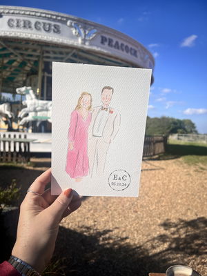 Event Whimsical Wedding Guest Illustrator Caricaturist Oxfordshire