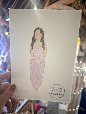 Event Whimsical Wedding Guest Illustrator Caricaturist Oxfordshire