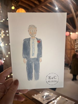 Event Whimsical Wedding Guest Illustrator Caricaturist Oxfordshire