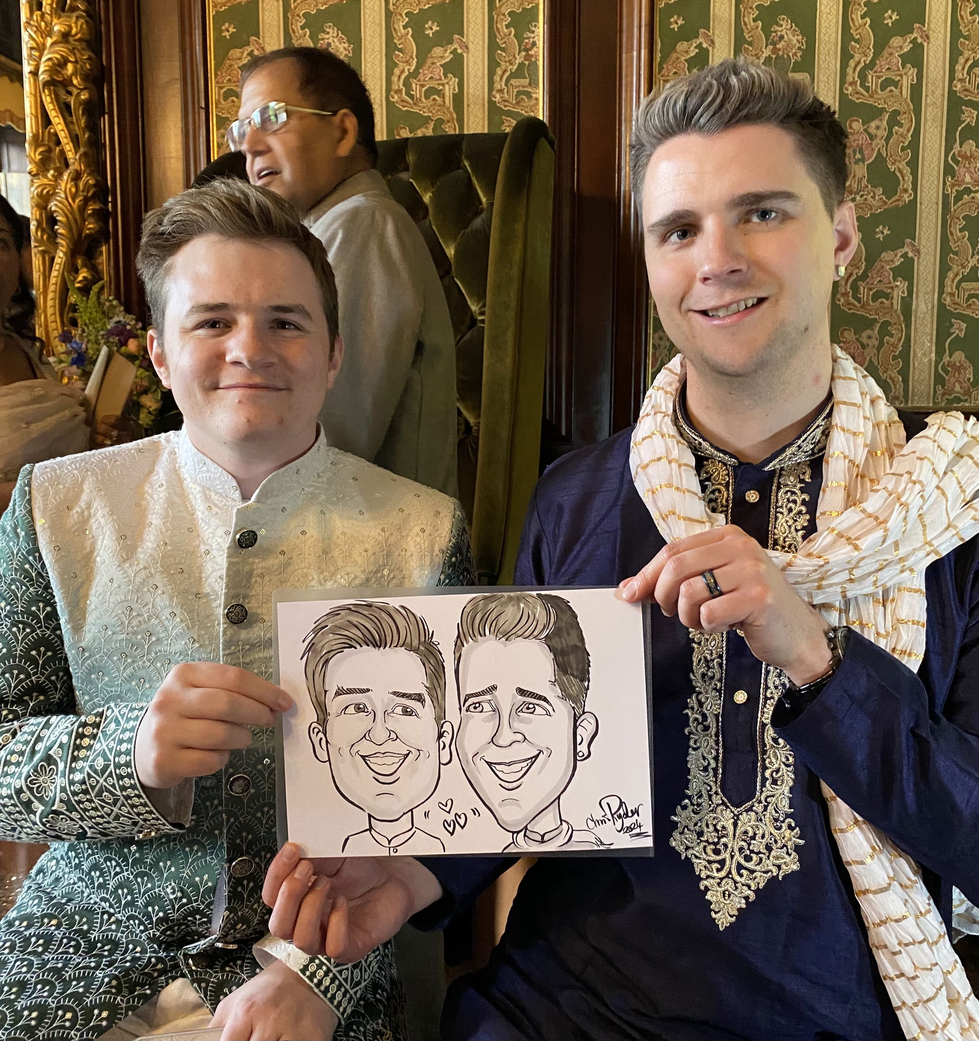 C R Caricatures Caricaturist Review Wedding Shropshire