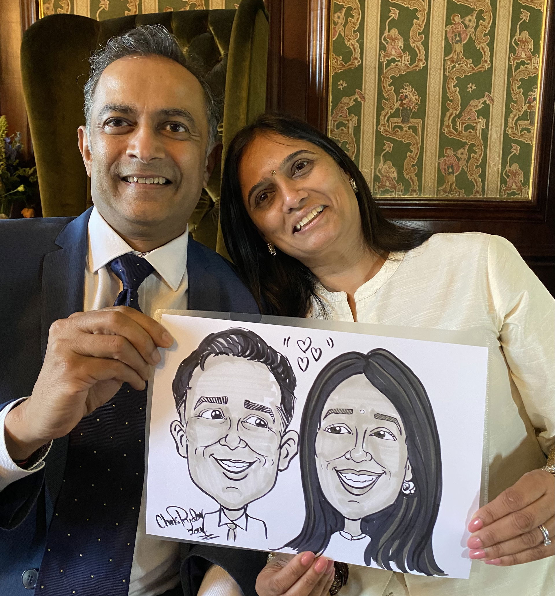 C R Caricatures Caricaturist Review Wedding Shropshire