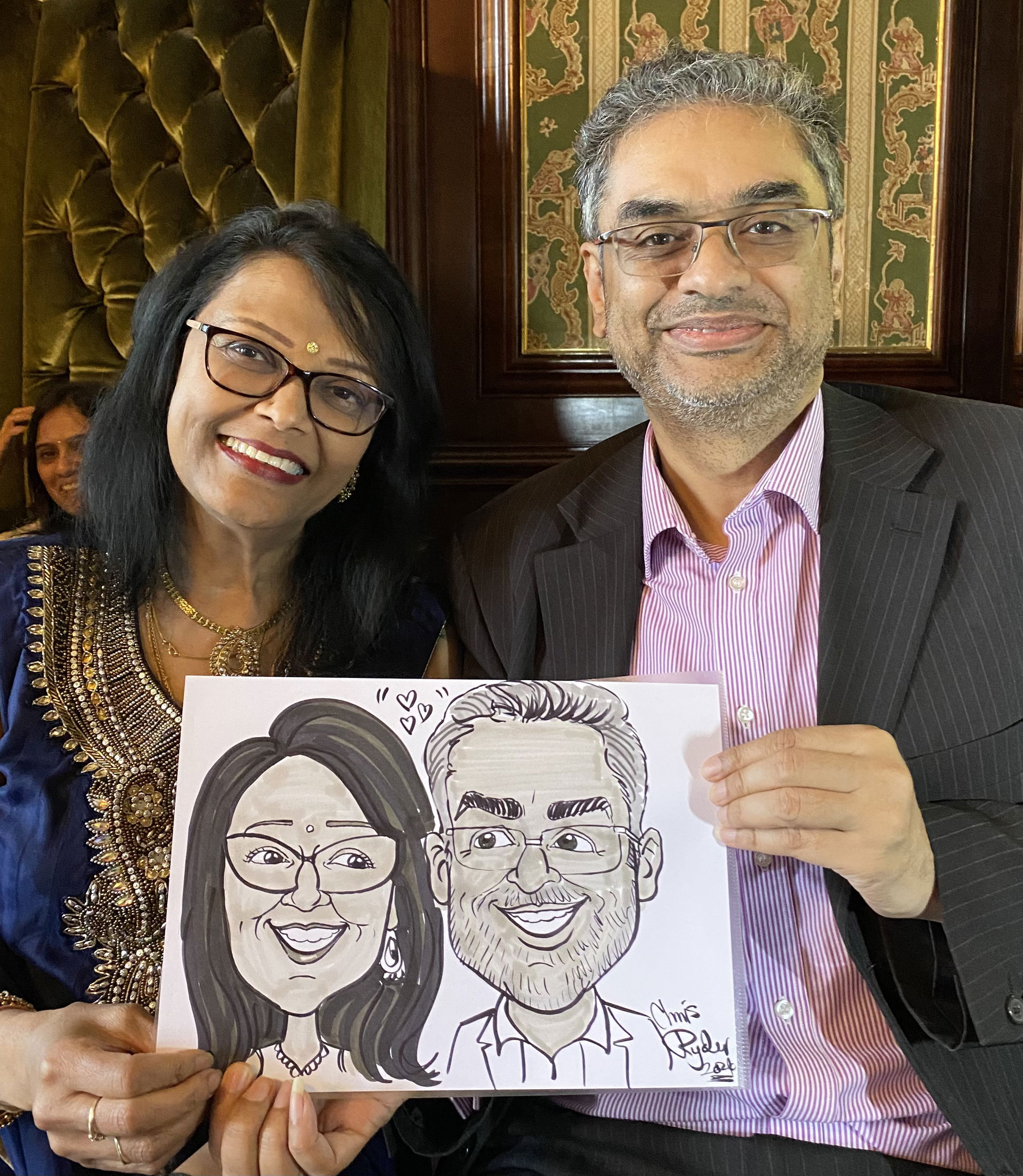C R Caricatures Caricaturist Review Wedding Shropshire