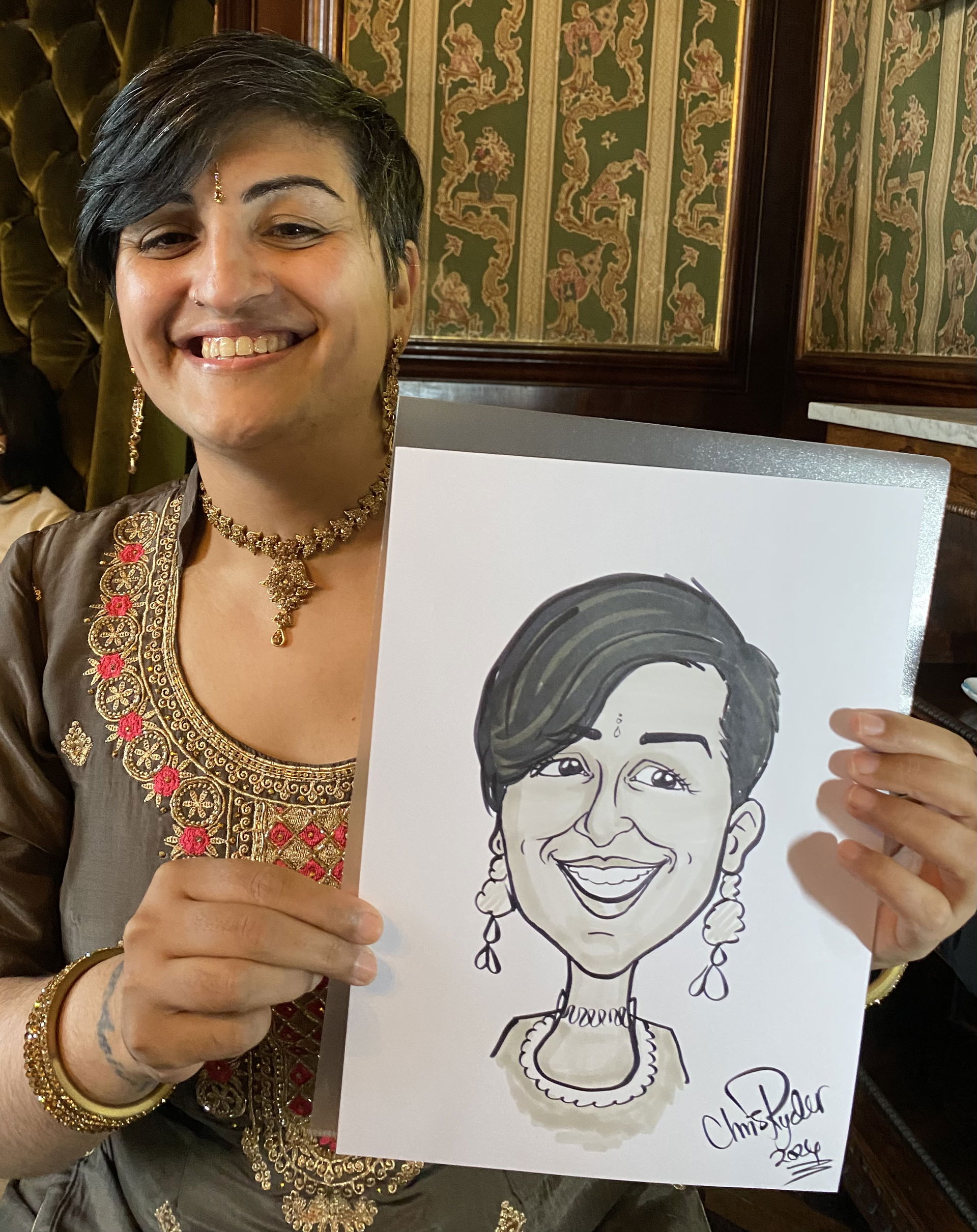 C R Caricatures Caricaturist Review Wedding Shropshire
