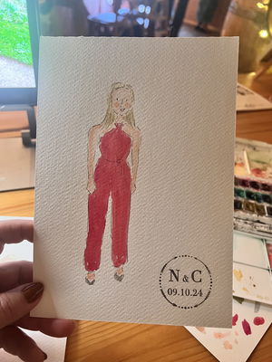 Event Whimsical Wedding Guest Illustrator Caricaturist Oxfordshire