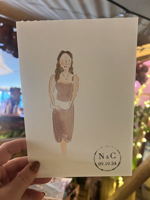 Event Whimsical Wedding Guest Illustrator Caricaturist Oxfordshire