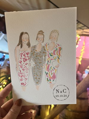 Event Whimsical Wedding Guest Illustrator Caricaturist Oxfordshire