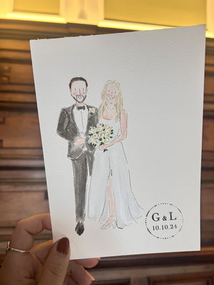 Event Whimsical Wedding Guest Illustrator Caricaturist Oxfordshire