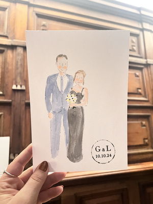 Event Whimsical Wedding Guest Illustrator Caricaturist Oxfordshire