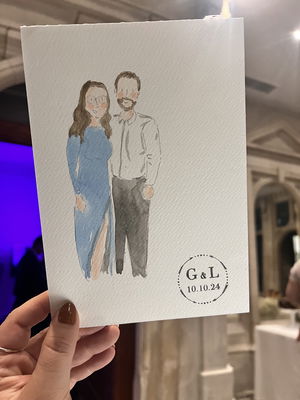Event Whimsical Wedding Guest Illustrator Caricaturist Oxfordshire