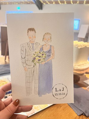 Event Whimsical Wedding Guest Illustrator Caricaturist Oxfordshire