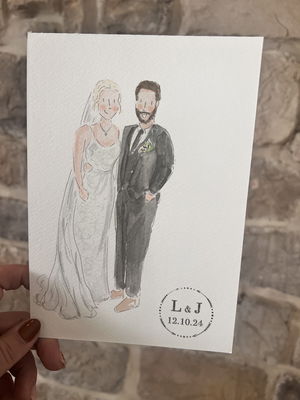 Event Whimsical Wedding Guest Illustrator Caricaturist Oxfordshire