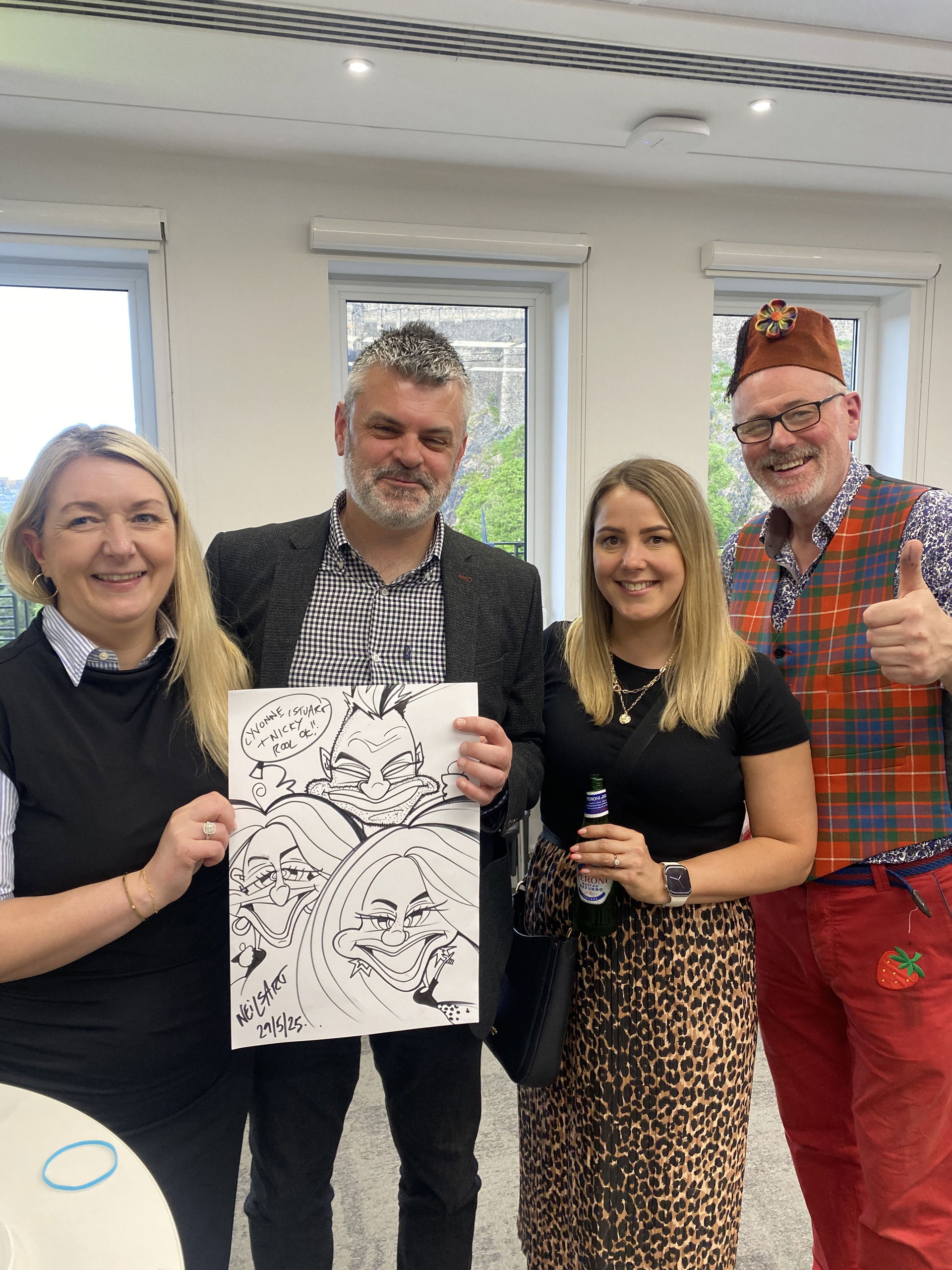 Neil Thomson Caricaturist Review Corporate Event Edinburgh