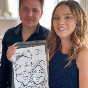 Emma L booked Sam The Caricaturist for their wedding in Oxfordshire Sam The Caricaturist Caricaturist Review Wedding Oxfordshire