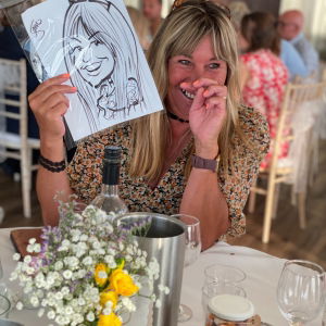Emma L booked Sam The Caricaturist for their wedding in Oxfordshire Sam The Caricaturist Caricaturist Review Wedding Oxfordshire