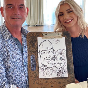 Emma L booked Sam The Caricaturist for their wedding in Oxfordshire Sam The Caricaturist Caricaturist Review Wedding Oxfordshire