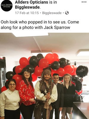 Event Captain Sparrow Lookalike Lookalike Gloucestershire