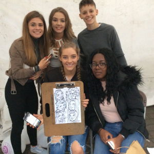 Aisha H booked Sam The Caricaturist for their event at Sheffield Hallam Students' Union in South Yorkshire Sam The Caricaturist Caricaturist Review University Event South Yorkshire