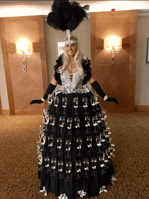 Event Champagne Dress Street Performer East Yorkshire