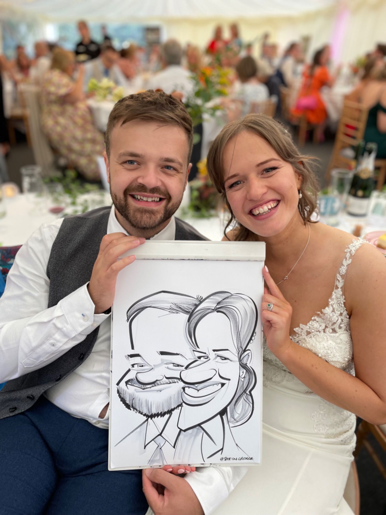 Spot On Caricatures Caricaturist Review Wedding Derbyshire