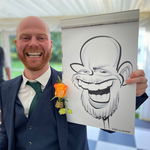 Jocelyn C booked Spot On Caricatures for their wedding in Derbyshire Spot On Caricatures Caricaturist Review Wedding Derbyshire
