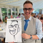 Jocelyn C booked Spot On Caricatures for their wedding in Derbyshire Spot On Caricatures Caricaturist Review Wedding Derbyshire