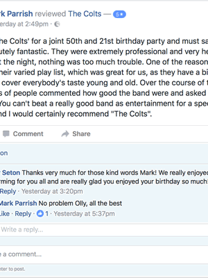 Event The Colts Function Band London