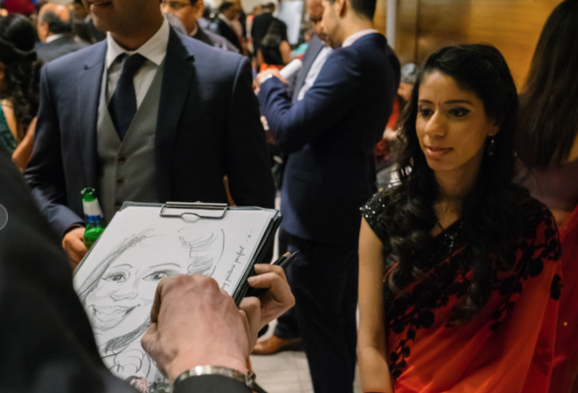 Francesco Caricatures Caricaturist Review Wedding London
