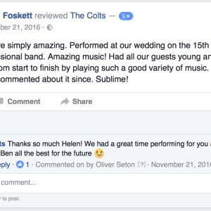 Cain Manor's excellent catering :-) The Arcadias Function Band Review Wedding Kent