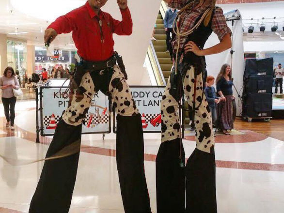 Promo Cowboy Stilt Walkers Street Performer Leicestershire